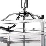 Aston Square 4 Light Lantern Chandelier - Polished Chrome