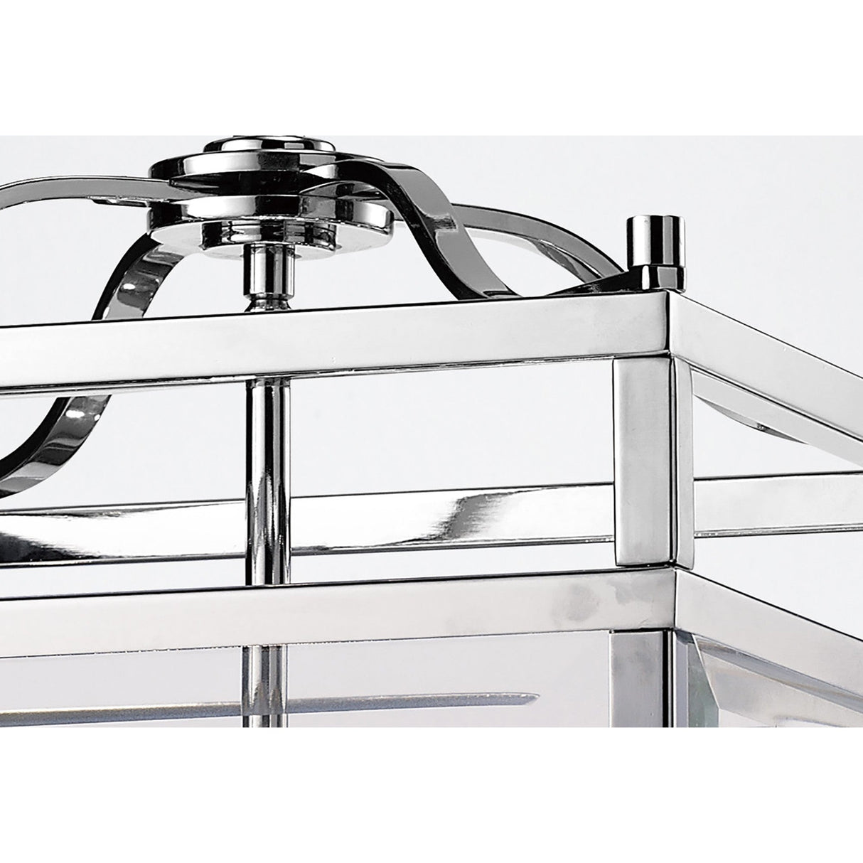Aston Square 4 Light Lantern Chandelier - Polished Chrome