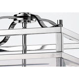 Aston Square 4 Light Lantern Chandelier - Polished Chrome