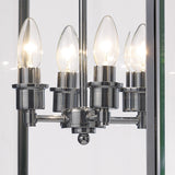 Aston Square 4 Light Lantern Chandelier - Polished Chrome