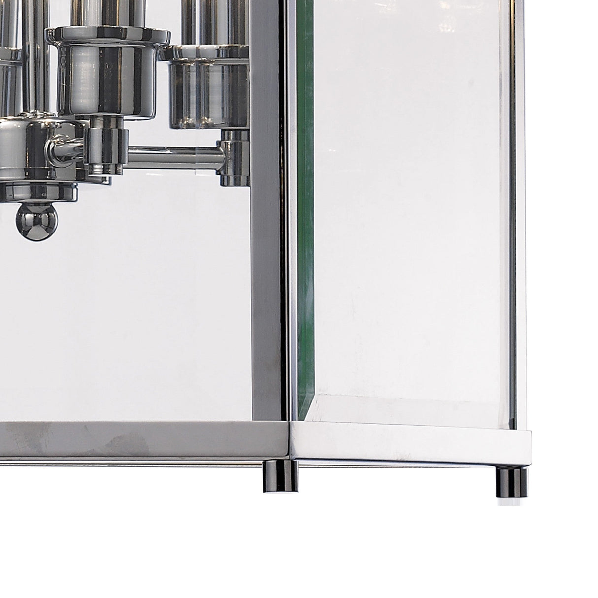 Aston Square 4 Light Lantern Chandelier - Polished Chrome