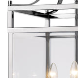 Aston Square 6 Light Lantern Chandelier - Polished Chrome