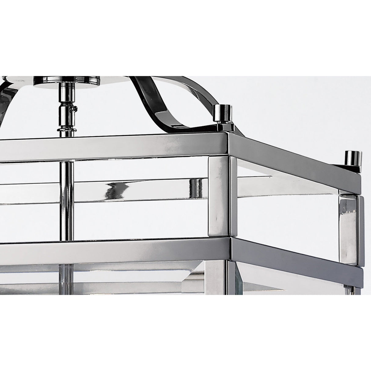 Aston Square 6 Light Lantern Chandelier - Polished Chrome