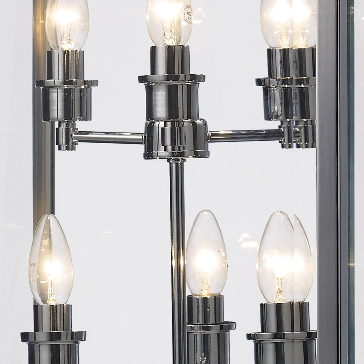 Aston Square 6 Light Lantern Chandelier - Polished Chrome