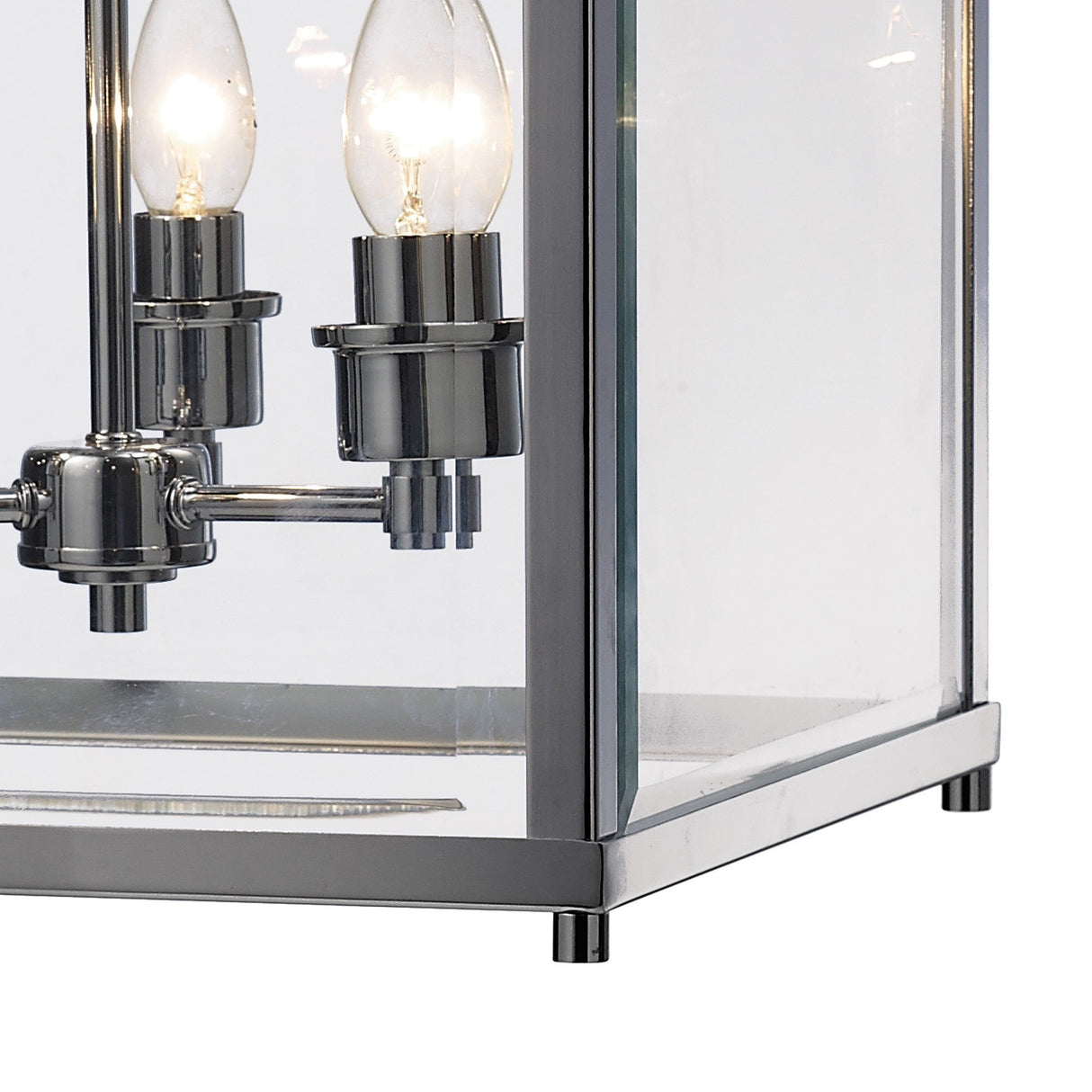 Aston Square 6 Light Lantern Chandelier - Polished Chrome