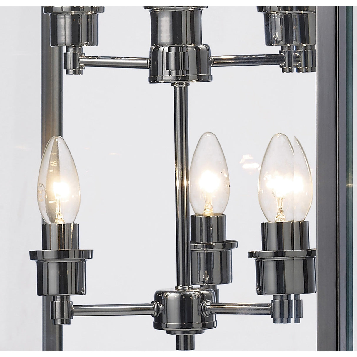 Aston Square 6 Light Lantern Chandelier - Polished Chrome