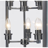 Aston Square 6 Light Lantern Chandelier - Polished Chrome