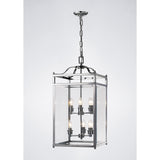 Aston Square 6 Light Lantern Chandelier - Polished Chrome