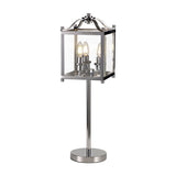 Aston 3 Light Glass Table Lamp - Polished Chrome