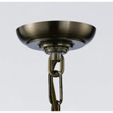 Aston Square 3 Light Lantern Chandelier - Antique Brass