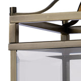 Aston Square 3 Light Lantern Chandelier - Antique Brass