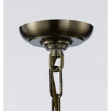 Aston Square 4 Light Lantern Chandelier - Antique Brass