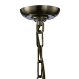 Aston Square 4 Light Lantern Chandelier - Antique Brass
