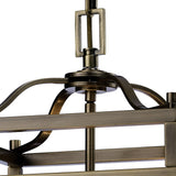 Aston Square 4 Light Lantern Chandelier - Antique Brass