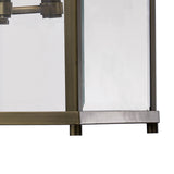 Aston Square 4 Light Lantern Chandelier - Antique Brass
