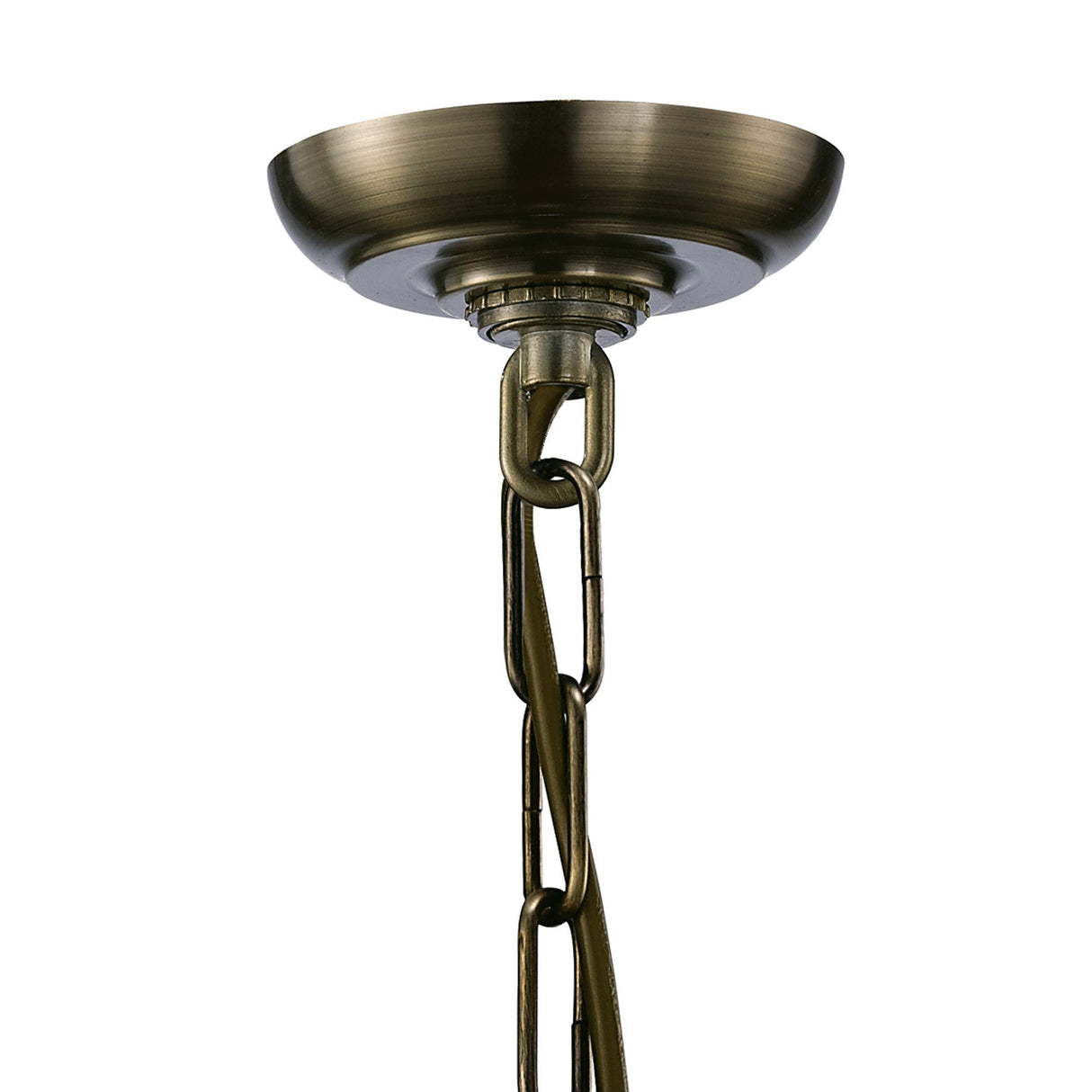 Aston Square 6 Light Lantern Chandelier - Antique Brass