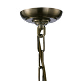 Aston Square 6 Light Lantern Chandelier - Antique Brass