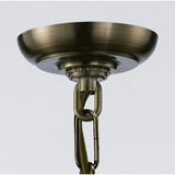 Aston Square 6 Light Lantern Chandelier - Antique Brass