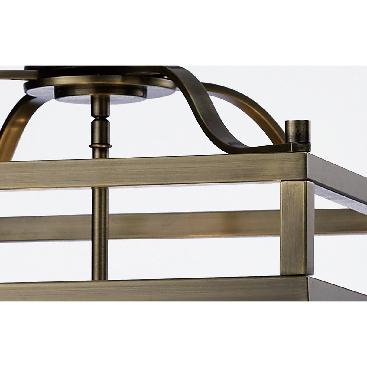 Aston Square 6 Light Lantern Chandelier - Antique Brass