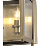 Aston 2 Light Glass Wall Light - Antique Brass