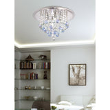 Atla 4 Light Crystal Semi-Flush Ceiling Light – Polished Chrome & Black