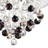 Atla 4 Light Crystal Semi-Flush Ceiling Light – Polished Chrome & Black