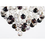 Atla 4 Light Crystal Semi-Flush Ceiling Light – Polished Chrome & Black