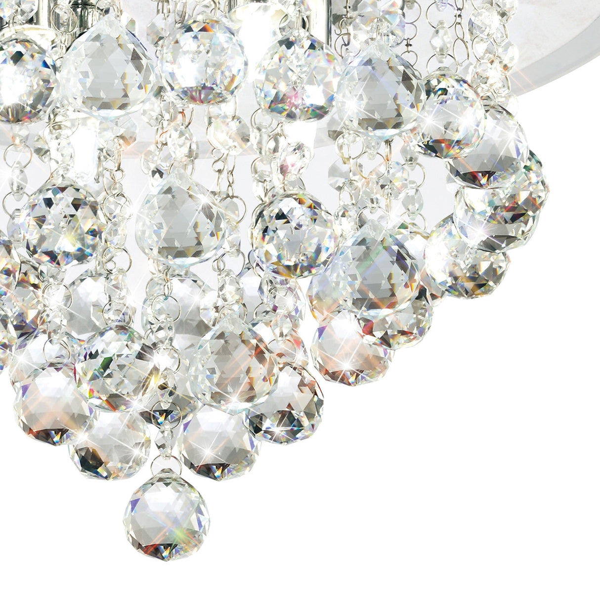 Atla 4 Light Crystal Semi-Flush Ceiling Light – Polished Chrome