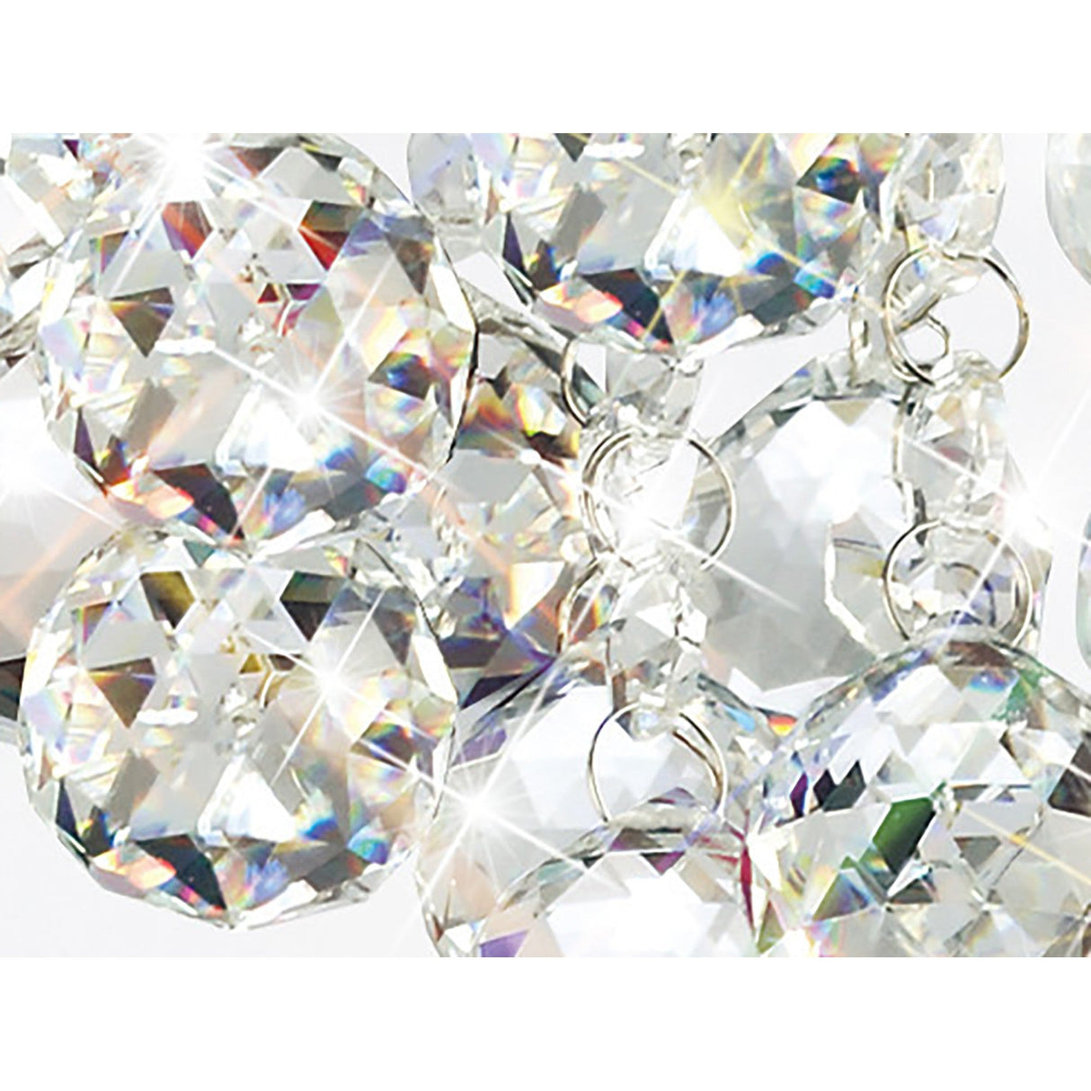 Atla 4 Light Crystal Semi-Flush Ceiling Light – Polished Chrome