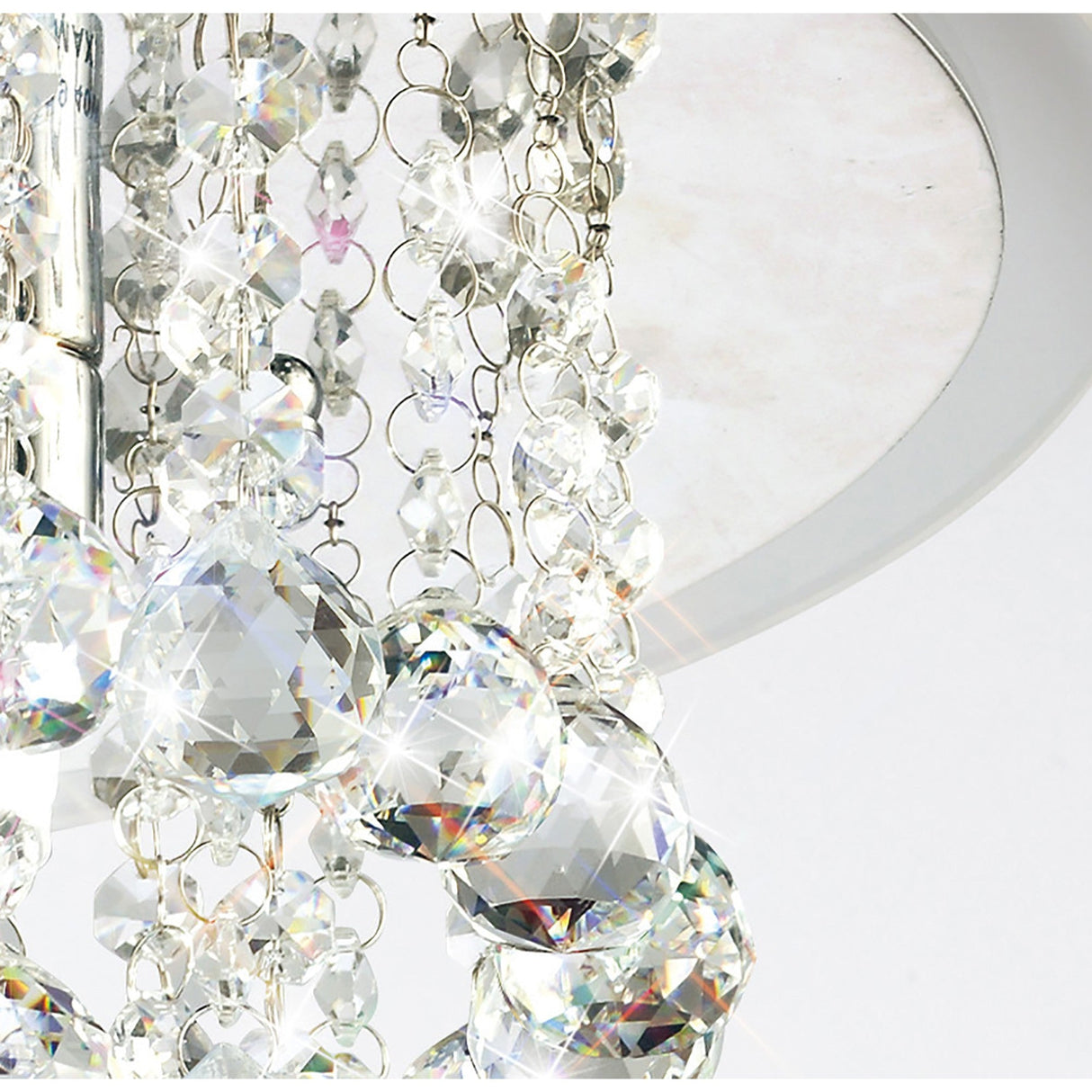 Atla 4 Light Crystal Semi-Flush Ceiling Light – Polished Chrome