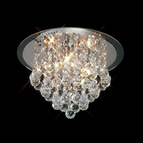 Atla 4 Light Crystal Semi-Flush Ceiling Light – Polished Chrome