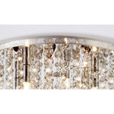 Atla 6 Light Crystal Semi-Flush Ceiling Light – Polished Chrome & Black