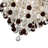 Atla 6 Light Crystal Semi-Flush Ceiling Light – Polished Chrome & Black