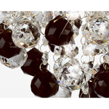 Atla 6 Light Crystal Semi-Flush Ceiling Light – Polished Chrome & Black