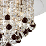 Atla 6 Light Crystal Semi-Flush Ceiling Light – Polished Chrome & Black
