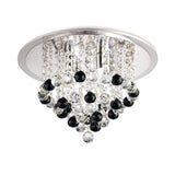 Atla 6 Light Crystal Semi-Flush Ceiling Light – Polished Chrome & Black