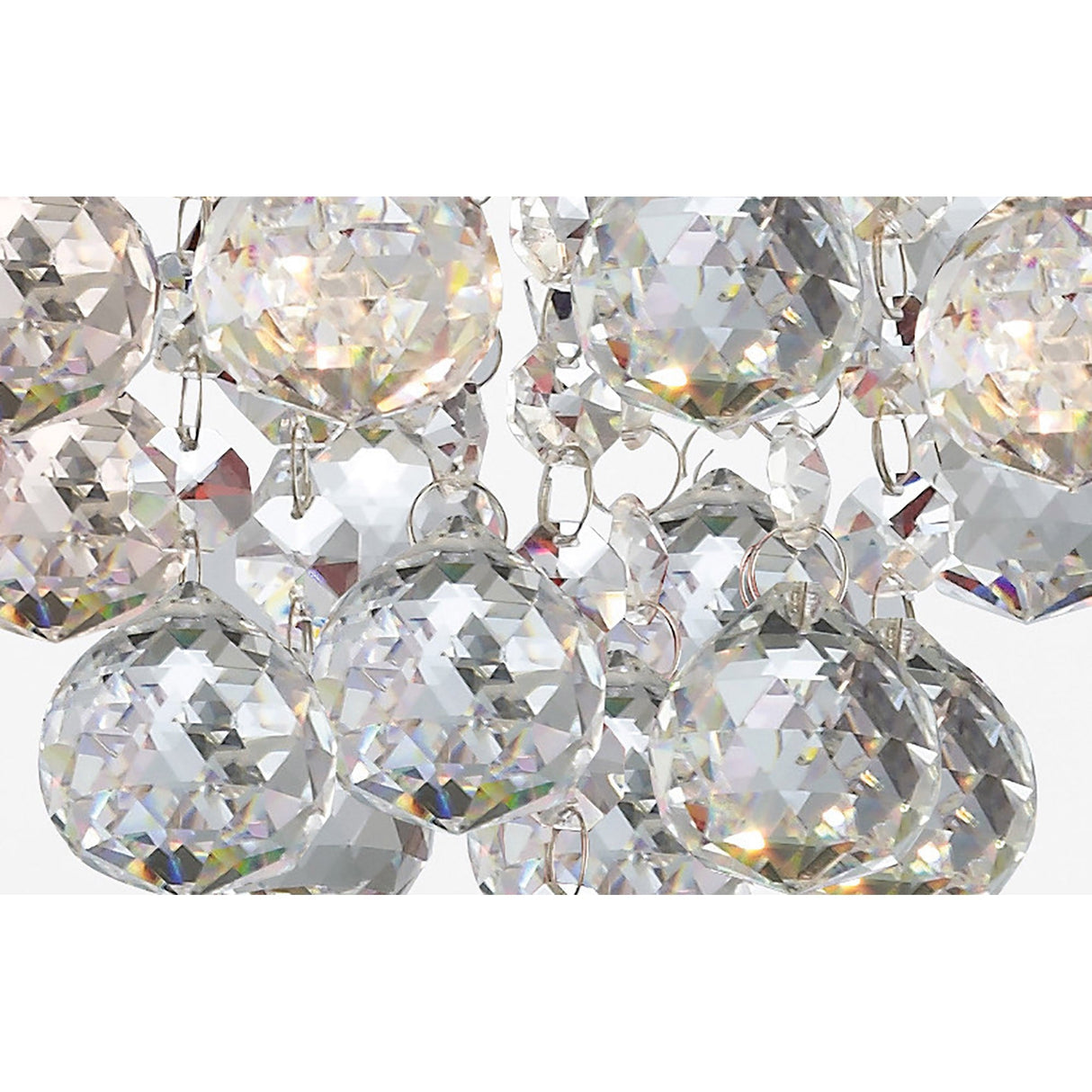 Atla 6 Light Crystal Semi-Flush Ceiling Light – Polished Chrome