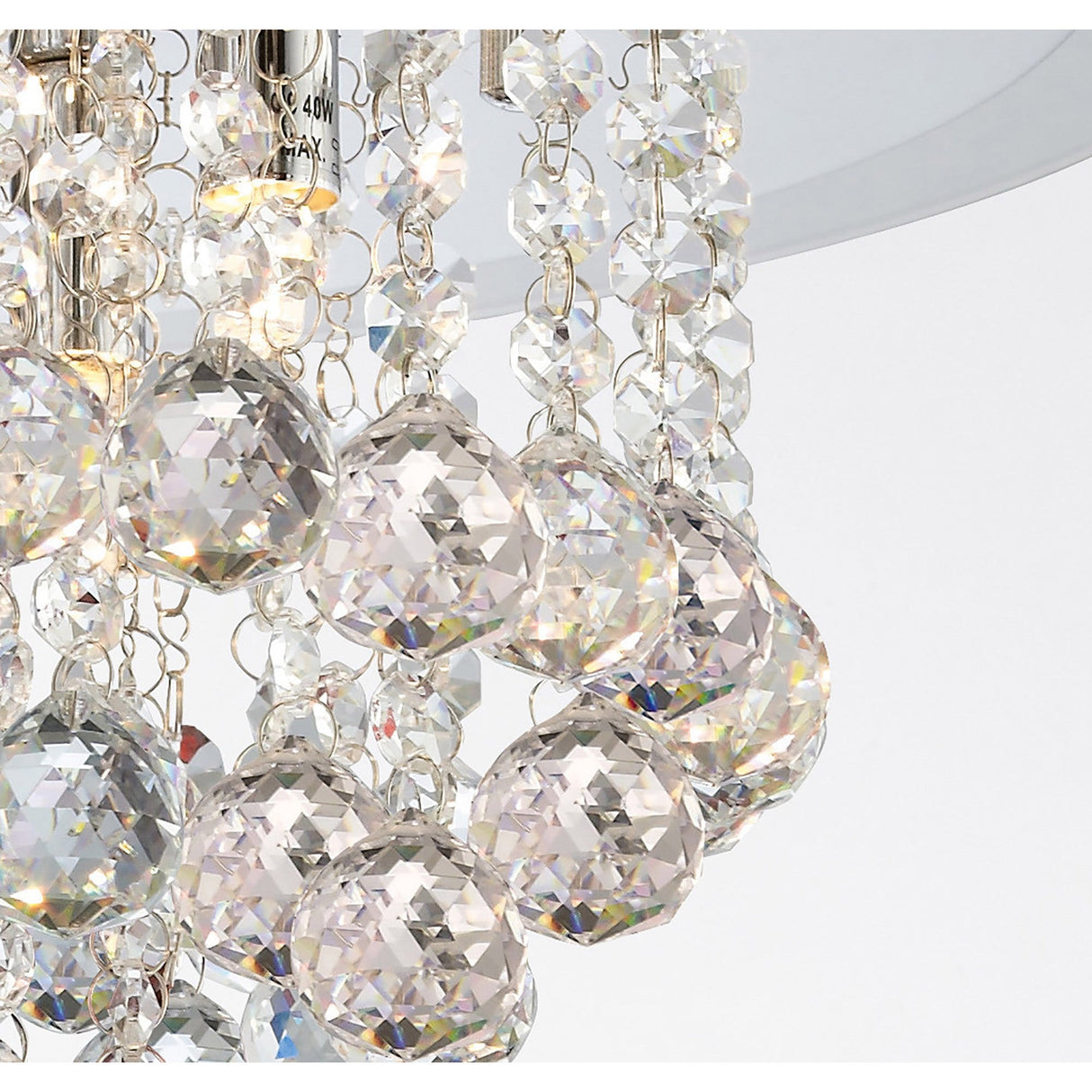 Atla 6 Light Crystal Semi-Flush Ceiling Light – Polished Chrome