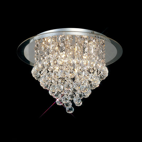 Atla 6 Light Crystal Semi-Flush Ceiling Light – Polished Chrome