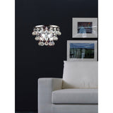Atla 2 Light Crystal Wall Light With Switch - Chrome