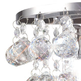 Atla 2 Light Crystal Wall Light With Switch - Chrome