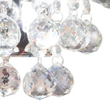 Atla 2 Light Crystal Wall Light With Switch - Chrome