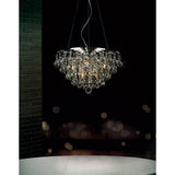 Atla 45cm 8 Light Crystal Chandelier - Polished Chrome
