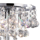 Atla 3 Light Crystal Table Lamp - Polished Chrome
