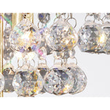 Atla 3 Light Crystal Table Lamp - French Gold