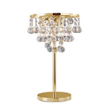 Atla 3 Light Crystal Table Lamp - French Gold