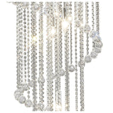 Atla 57cm Spiral 9 Light Crystal Chandelier - Polished Chrome