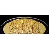 Atla 4 Light Crystal Semi-Flush Ceiling Light – French Gold