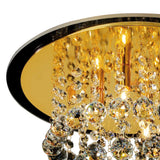 Atla 4 Light Crystal Semi-Flush Ceiling Light – French Gold