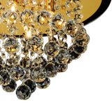 Atla 4 Light Crystal Semi-Flush Ceiling Light – French Gold